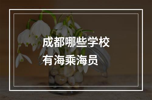 成都哪些学校有海乘海员