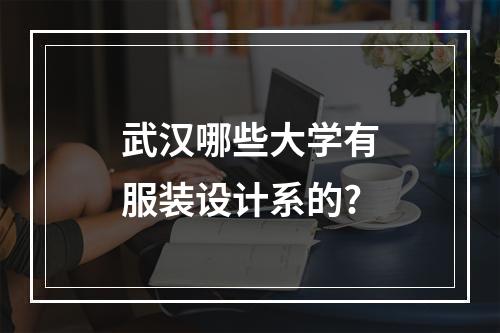 武汉哪些大学有服装设计系的?