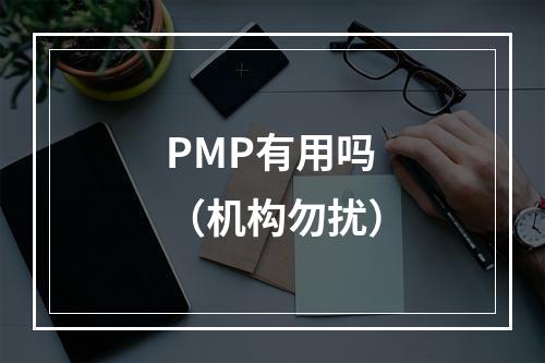 PMP有用吗（机构勿扰）