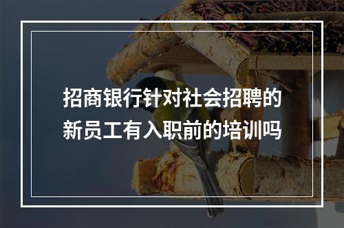 招商银行针对社会招聘的新员工有入职前的培训吗