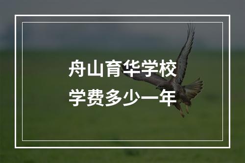 舟山育华学校学费多少一年