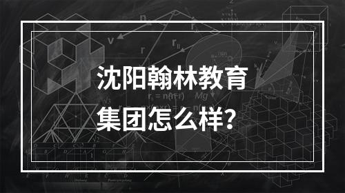 沈阳翰林教育集团怎么样？