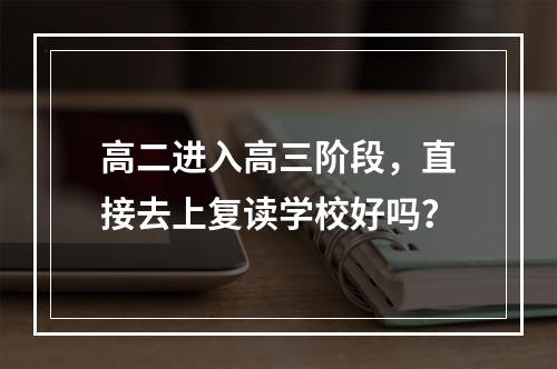 高二进入高三阶段，直接去上复读学校好吗？