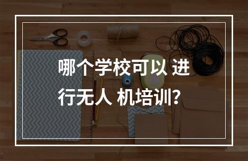 哪个学校可以 进行无人 机培训？