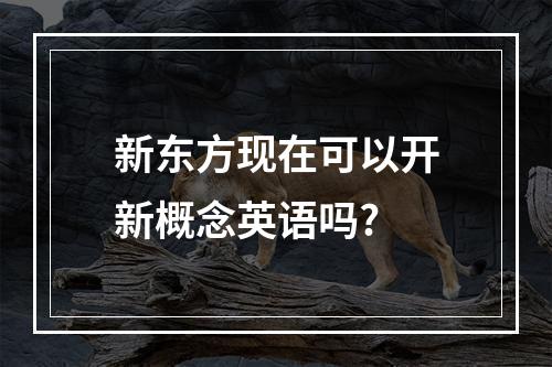 新东方现在可以开新概念英语吗?