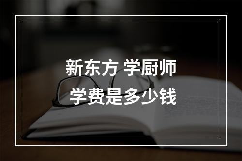 新东方 学厨师 学费是多少钱