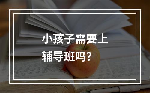 小孩子需要上辅导班吗？