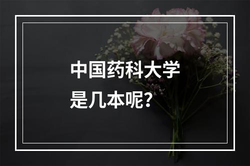 中国药科大学是几本呢？