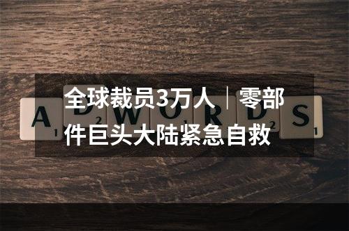 全球裁员3万人｜零部件巨头大陆紧急自救