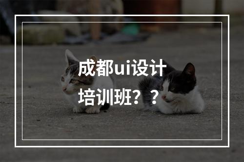 成都ui设计培训班？？