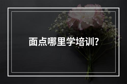 面点哪里学培训？