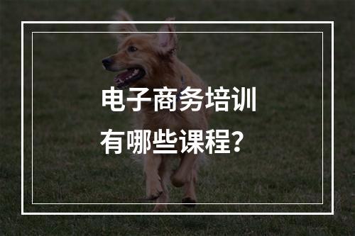 电子商务培训有哪些课程？