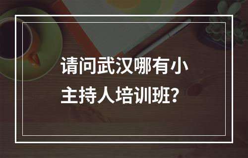 请问武汉哪有小主持人培训班？