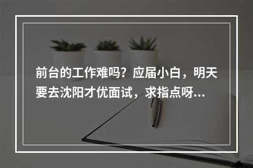 前台的工作难吗？应届小白，明天要去沈阳才优面试，求指点呀！！！