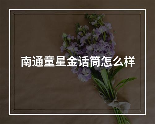 南通童星金话筒怎么样