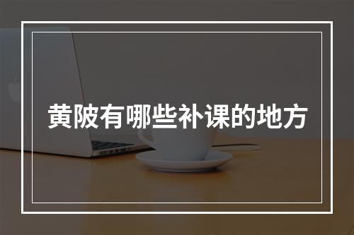 黄陂有哪些补课的地方