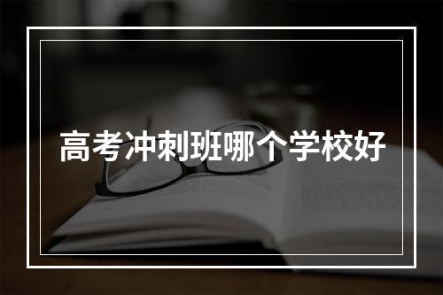 高考冲刺班哪个学校好