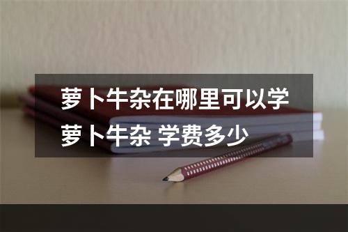 萝卜牛杂在哪里可以学萝卜牛杂 学费多少