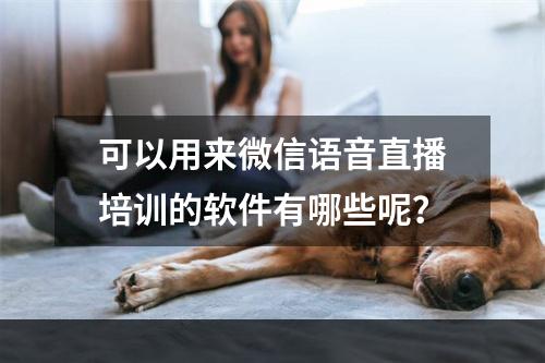 可以用来微信语音直播培训的软件有哪些呢？