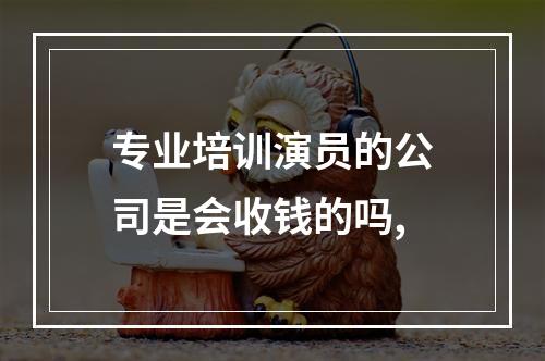 专业培训演员的公司是会收钱的吗,