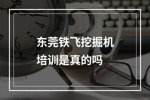 东莞铁飞挖掘机培训是真的吗