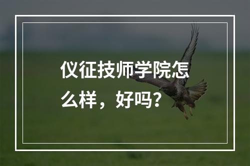 仪征技师学院怎么样，好吗？