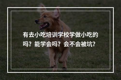 有去小吃培训学校学做小吃的吗？能学会吗？会不会被坑？