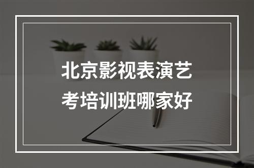 北京影视表演艺考培训班哪家好