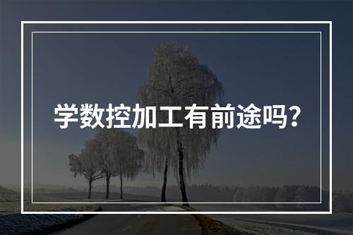 学数控加工有前途吗？