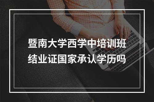 暨南大学西学中培训班结业证国家承认学历吗