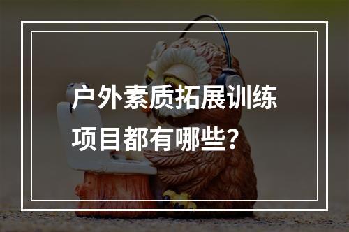 户外素质拓展训练项目都有哪些？