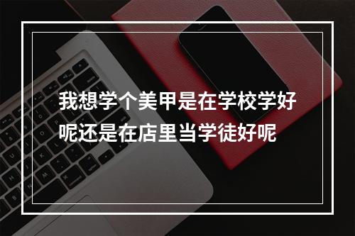 我想学个美甲是在学校学好呢还是在店里当学徒好呢