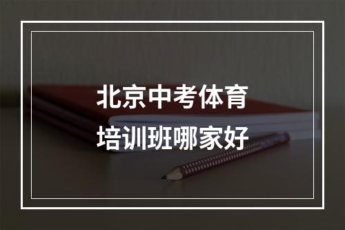 北京中考体育培训班哪家好