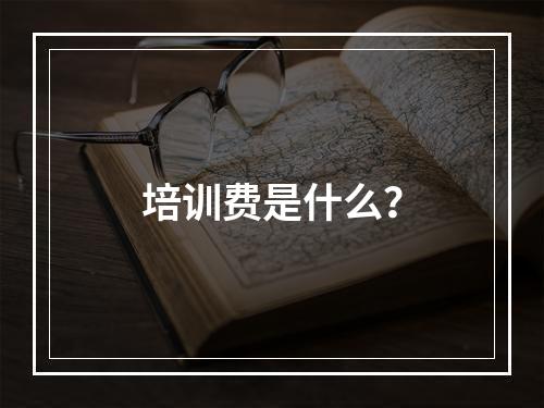 培训费是什么？