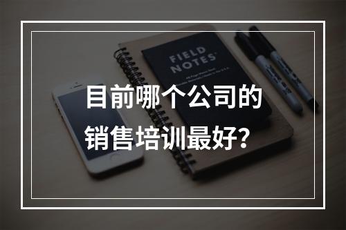 目前哪个公司的销售培训最好？