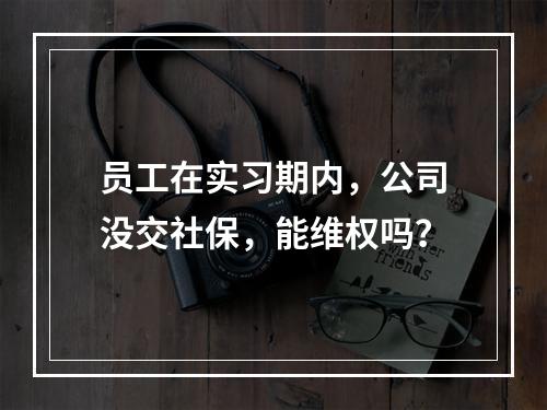 员工在实习期内，公司没交社保，能维权吗？