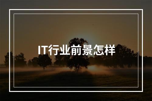 IT行业前景怎样