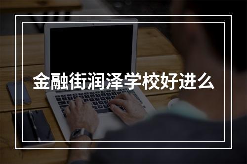 金融街润泽学校好进么