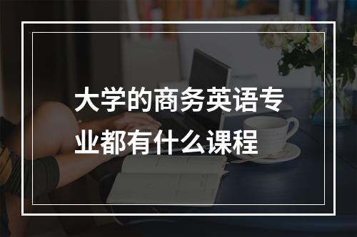 大学的商务英语专业都有什么课程