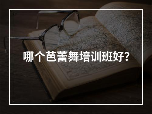 哪个芭蕾舞培训班好？