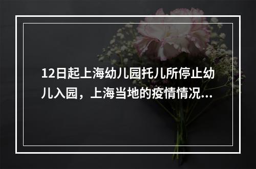 12日起上海幼儿园托儿所停止幼儿入园，上海当地的疫情情况如何？