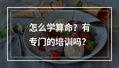 怎么学算命？有专门的培训吗？