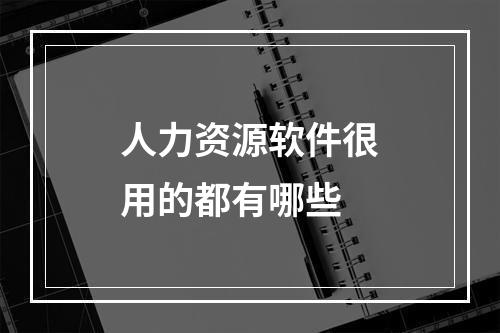 人力资源软件很用的都有哪些