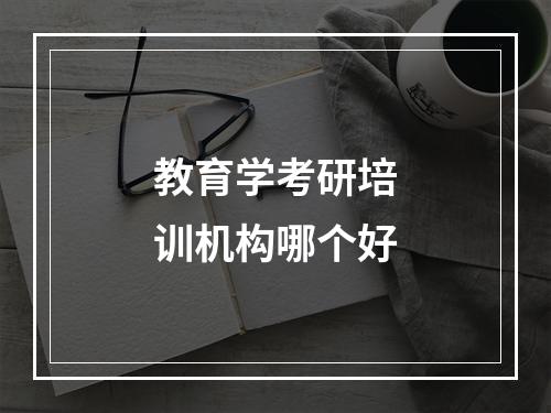 教育学考研培训机构哪个好