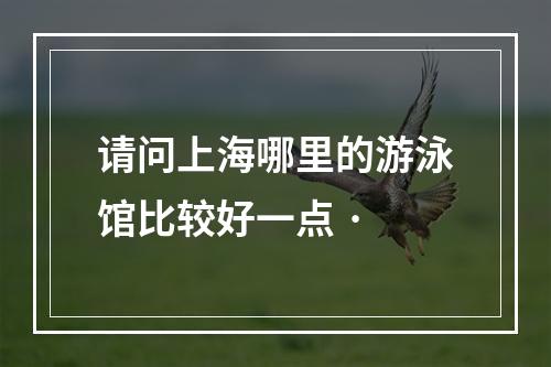 请问上海哪里的游泳馆比较好一点 ·