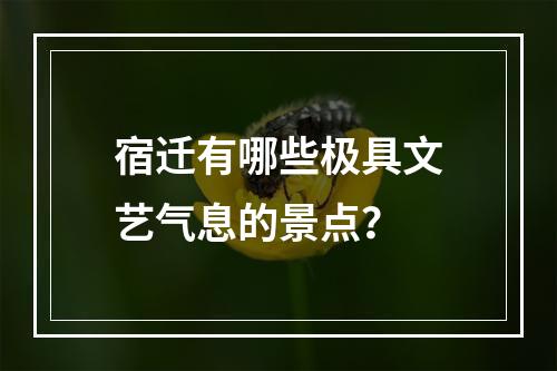 宿迁有哪些极具文艺气息的景点？