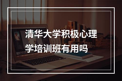 清华大学积极心理学培训班有用吗