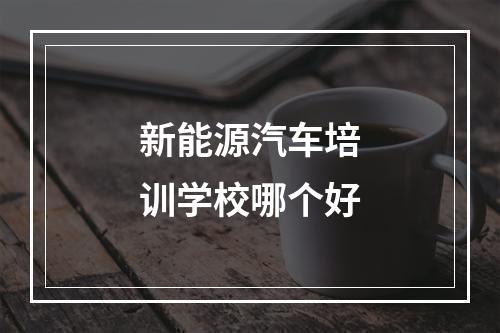 新能源汽车培训学校哪个好